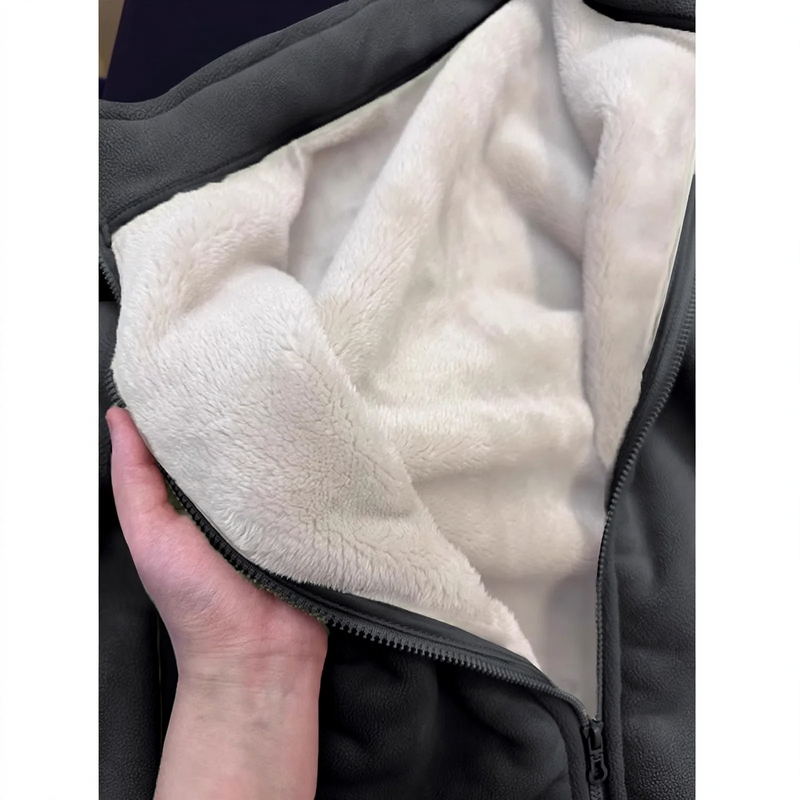 Gefütterte Damen-Outdoorjacke mit Lammfleece