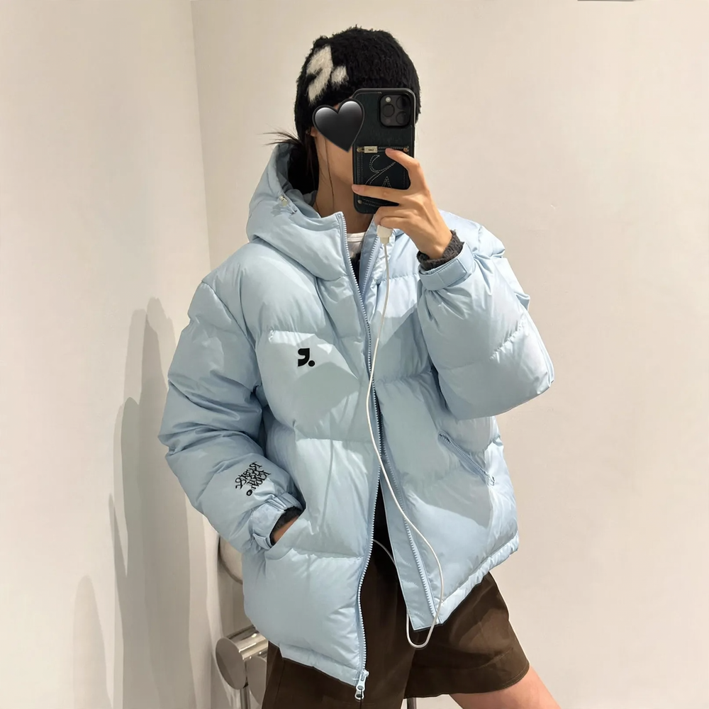 Damen Daunenjacke, Weißenten-Daunenfüllung, Koreanischer Stil