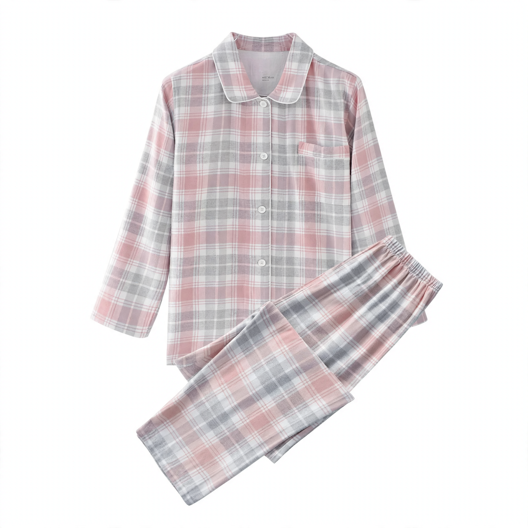 Flanell-Schlafanzug-Set für Damen und Herren