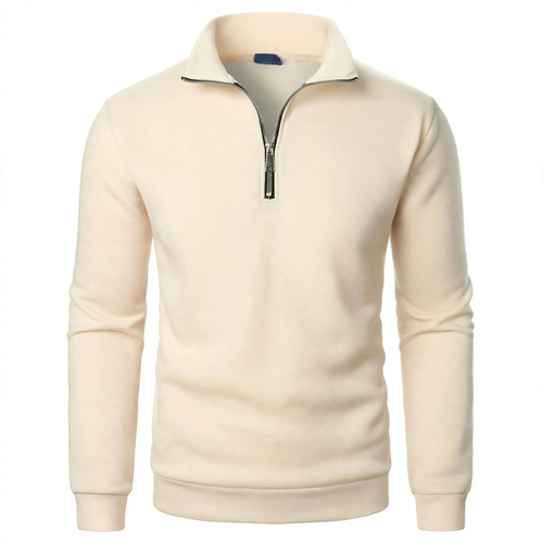 Herren-Sweatshirt mit Stehkragen und Reißverschluss