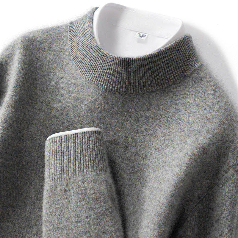 Herren-Kaschmirpullover, 100% Kaschmir, Stehkragen