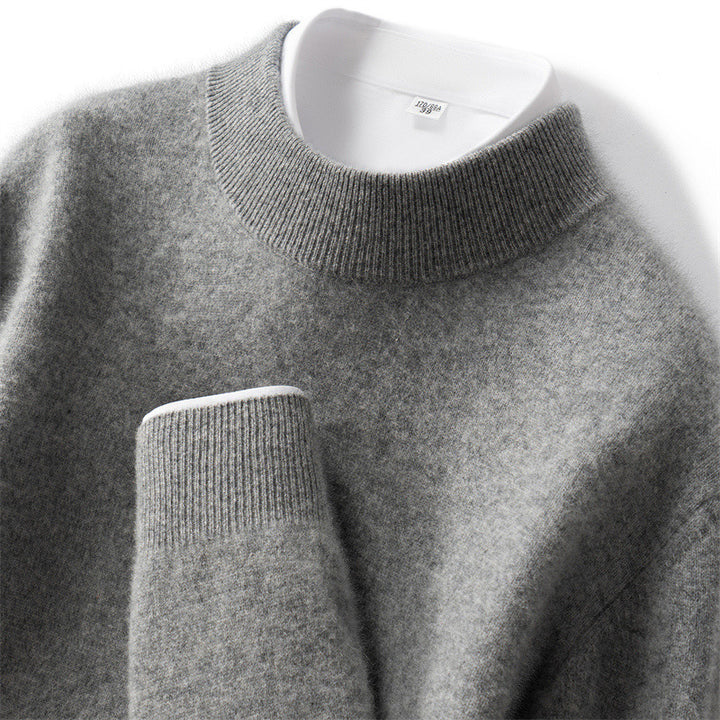 Herren-Kaschmirpullover, 100% Kaschmir, Stehkragen