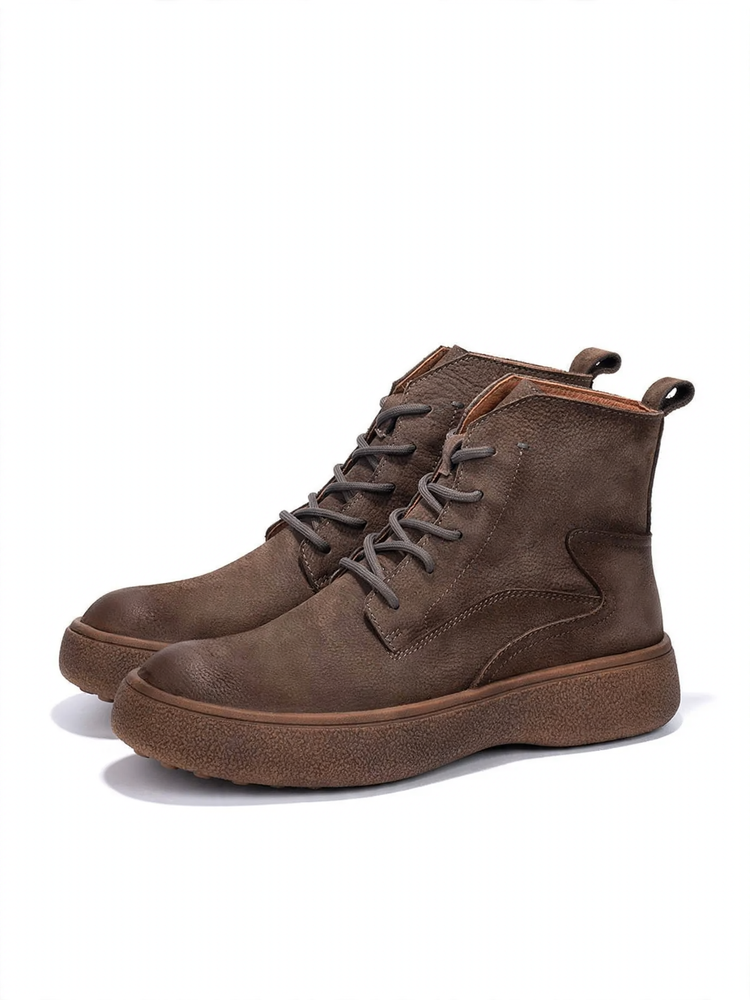 Herren-Lederstiefel, gefüttert, klassisch