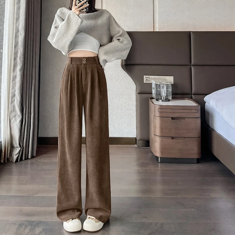 Damen-Cordhose, weit geschnitten, verschiedene Längen