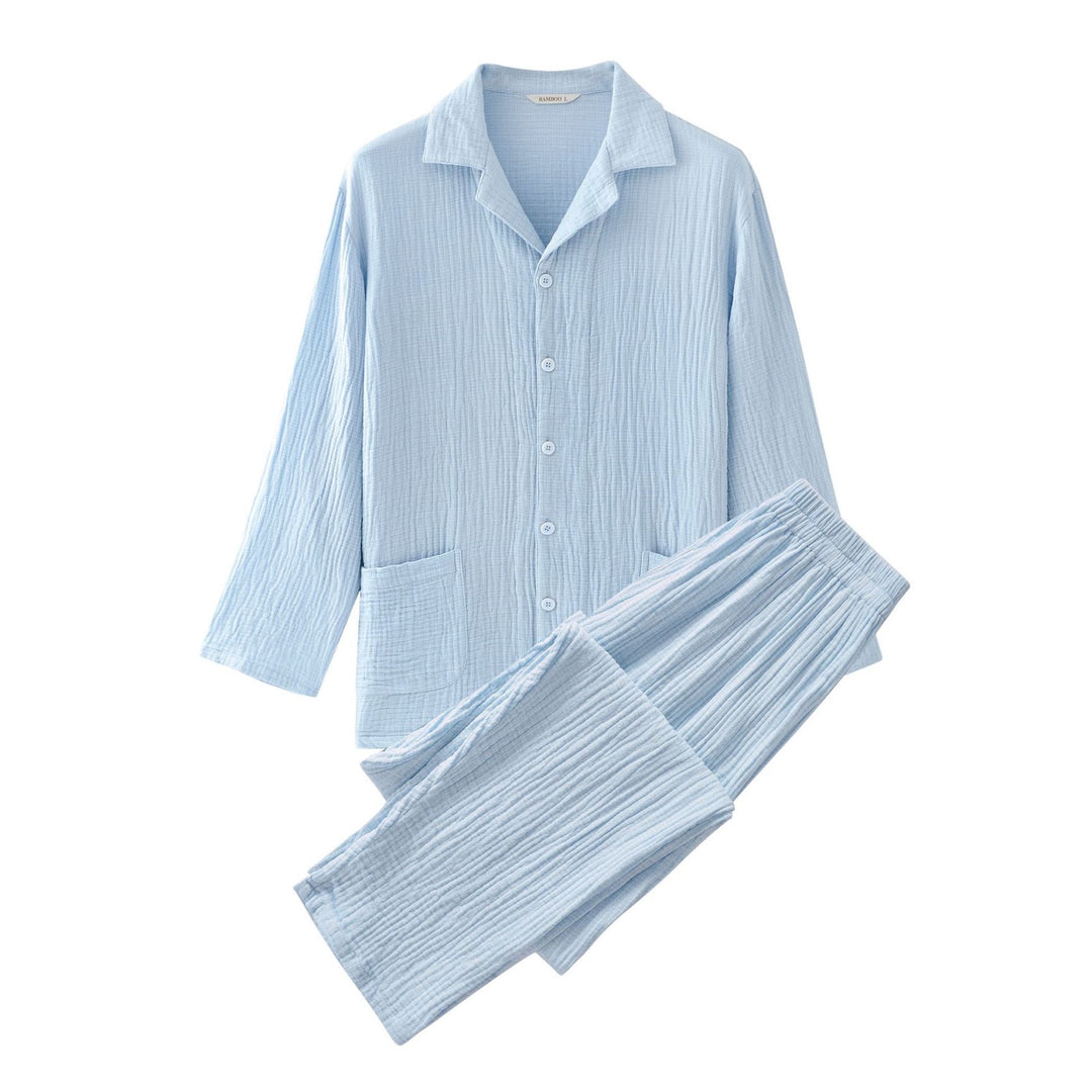 Japanischer Baumwoll-Pyjama aus dreilagiger Gaze