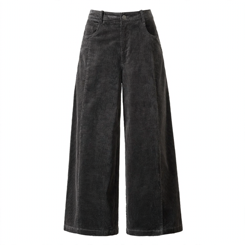 Kord-Hose in Kokon-Form, 7/8-Länge