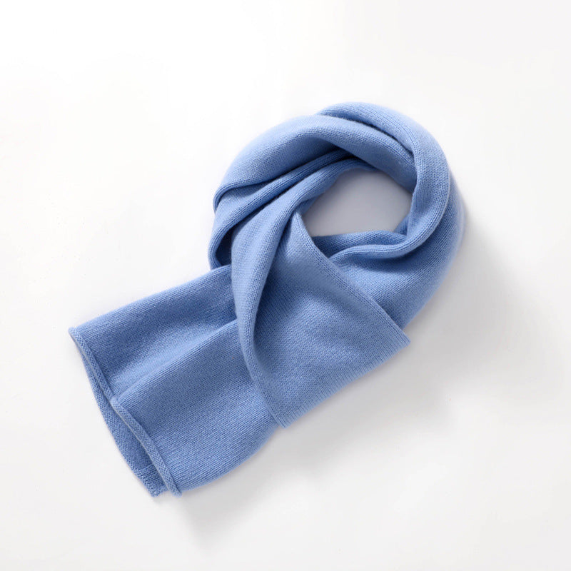Kaschmir-Schal, gestrickt, einfarbig, 150x26 cm