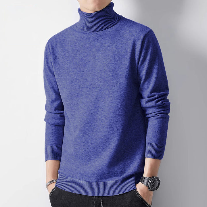 Herren-Pullover mit Rundhalsausschnitt und Innenfutter