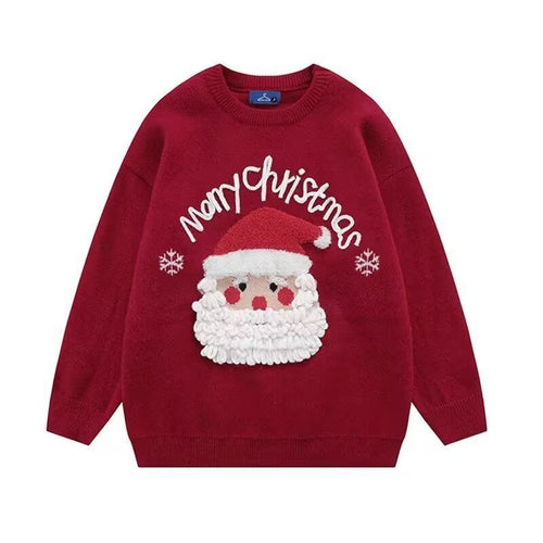 Weihnachtspullover mit Rundhalsausschnitt, Unisex