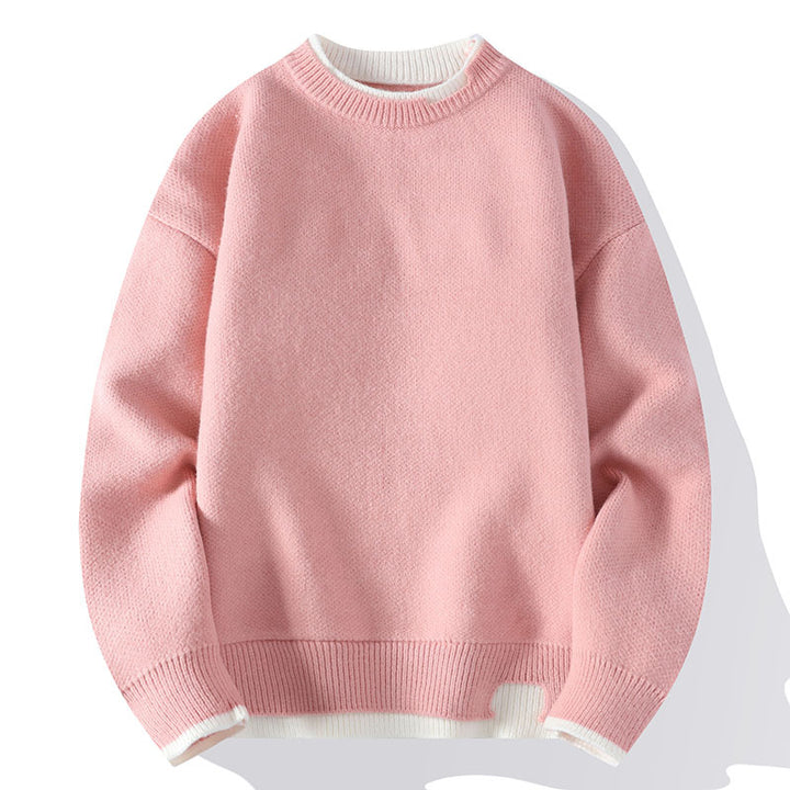 Herren-Strickpullover in Fake-Layer-Optik, modisch und bequem