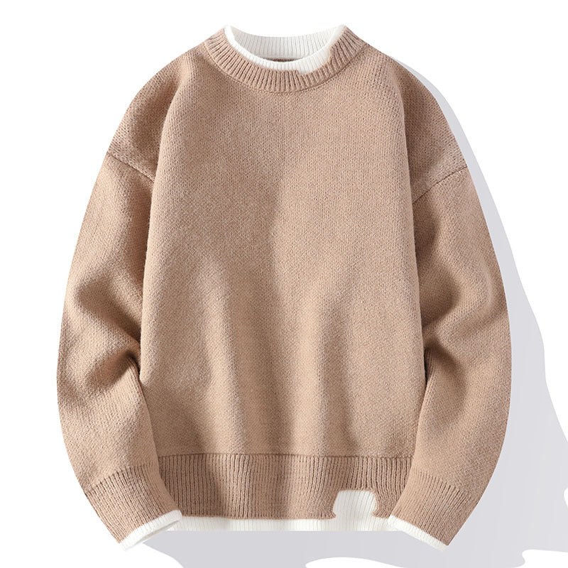 Herren-Strickpullover in Fake-Layer-Optik, modisch und bequem