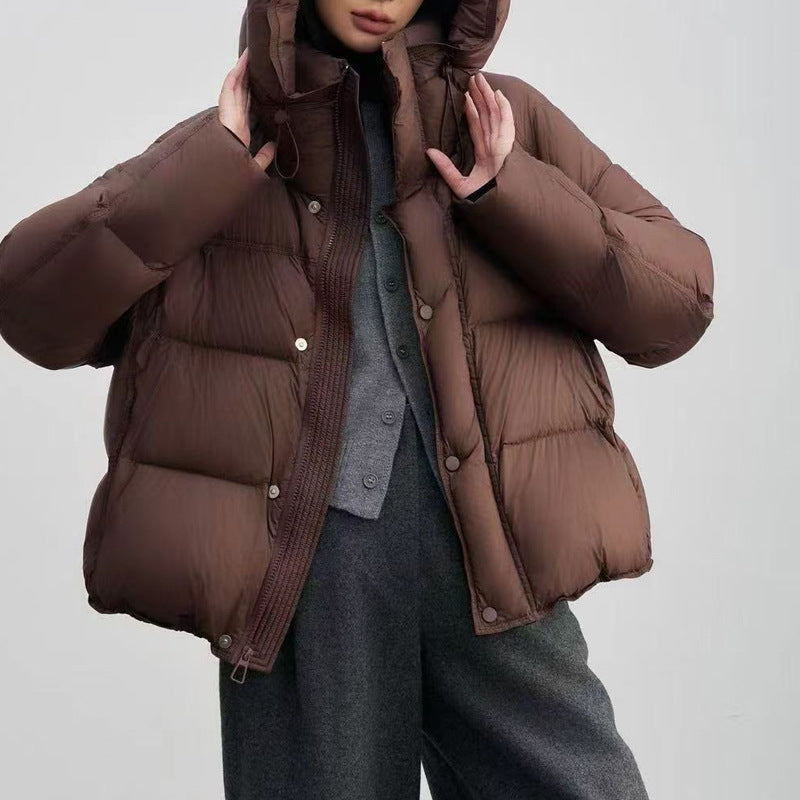 Kurze Damen-Daunenjacke mit Entendaunenfüllung