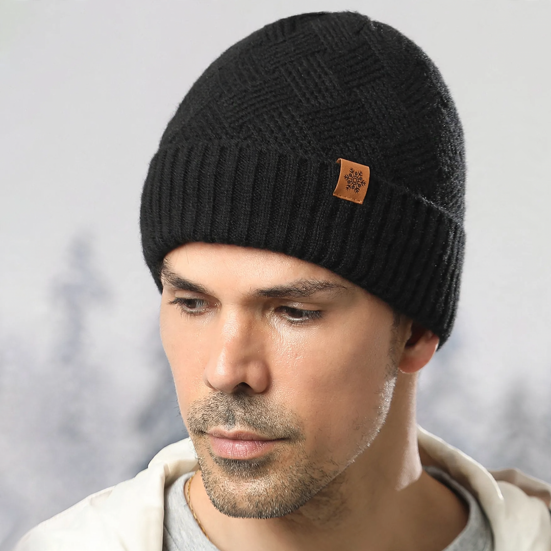 Herren Strick-Set: Mütze, Schal und Handschuhe, gefüttert