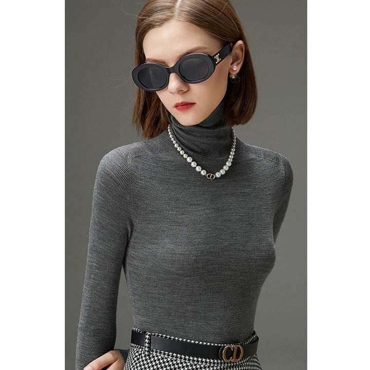 Damen-Rollkragenpullover aus Merinowolle