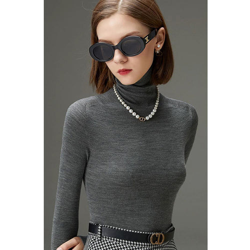 Damen-Rollkragenpullover aus Merinowolle