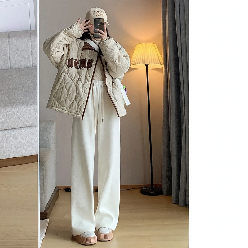 Schmale Chenille-Kordhose für Damen