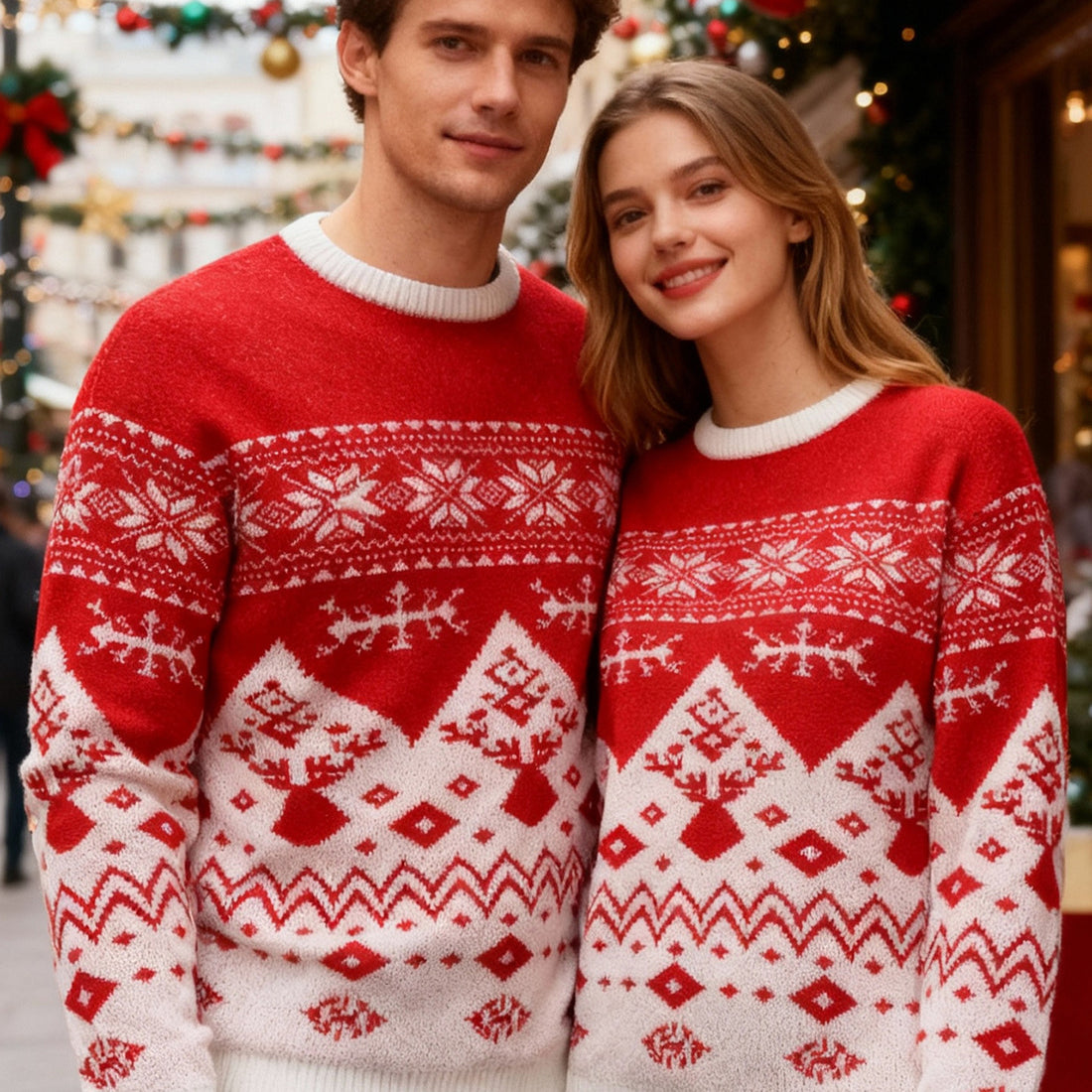 Retro-Weihnachtspullover im amerikanischen Stil