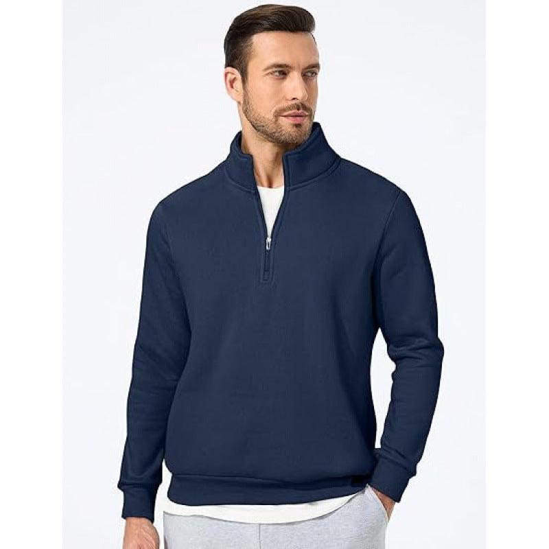 Herren Sweatshirt mit Stehkragen und Reißverschluss