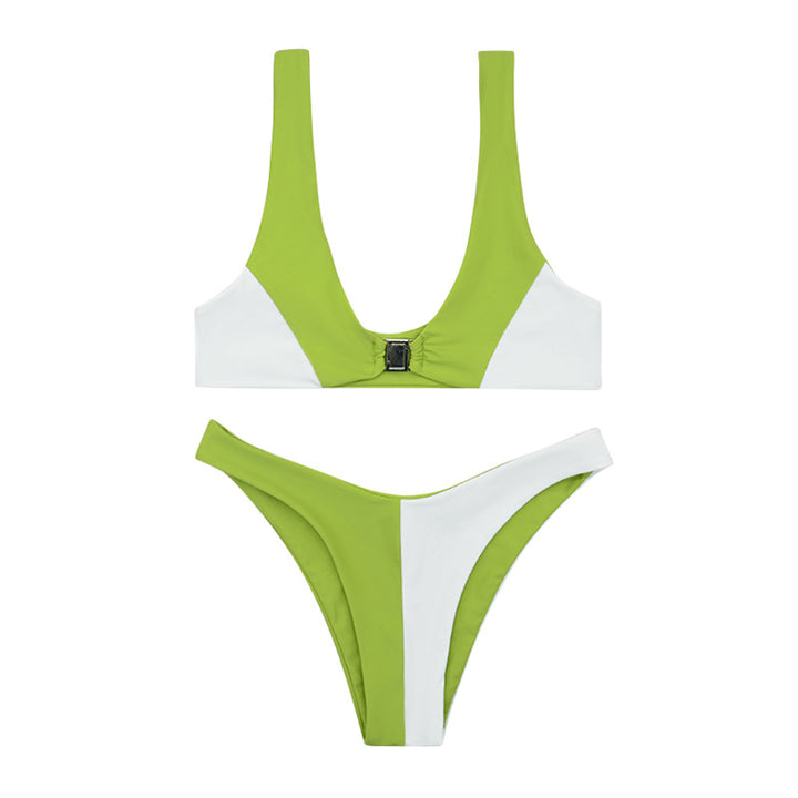 Damen Bikini mit modischem V-Ausschnitt und herausnehmbaren Polstern Echo Archiv
