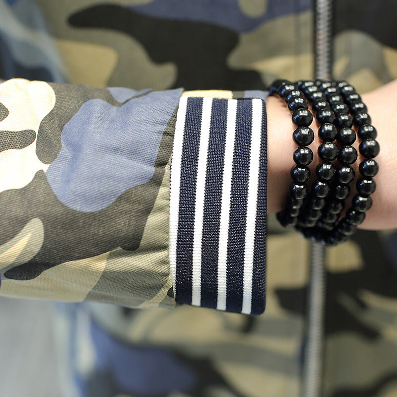 Herren leichte Camouflage-Jacke mit Kapuze und elastischen Bündchen Echoarchiv