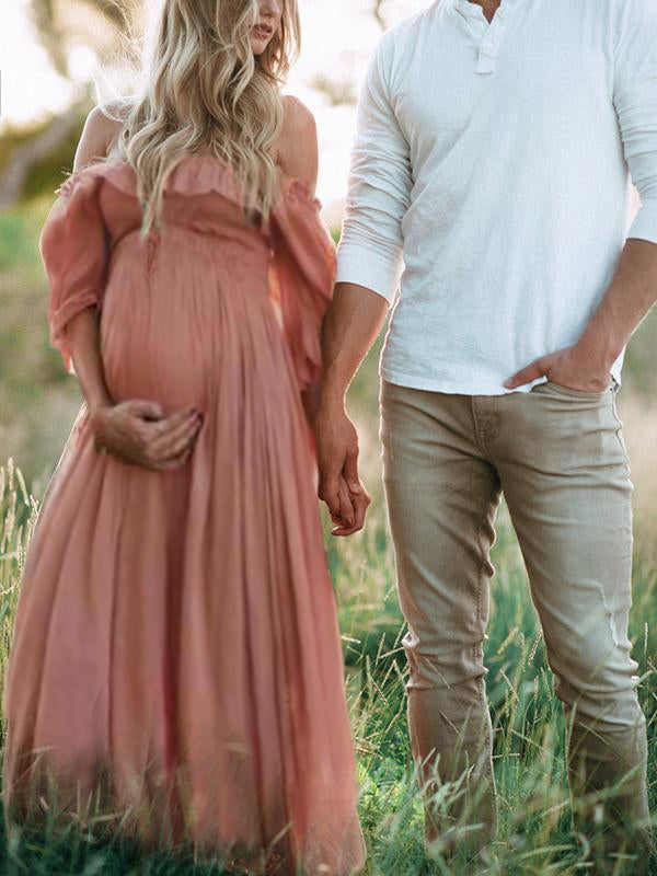 Echoarchiv | Anne Off Shoulder Maxi Schwangerschaftskleid
