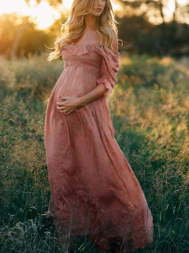 Echoarchiv | Anne Off Shoulder Maxi Schwangerschaftskleid