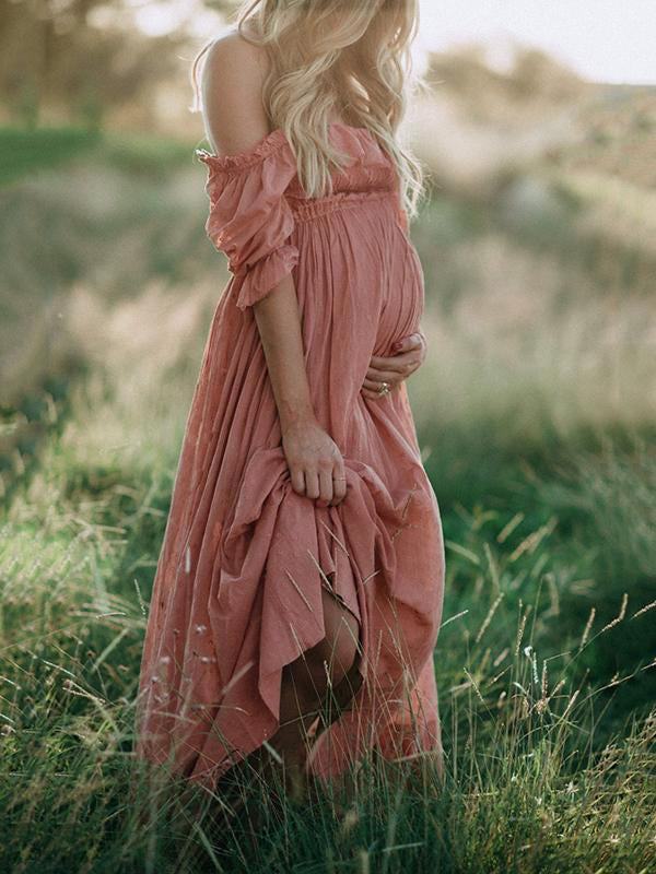 Echoarchiv | Anne Off Shoulder Maxi Schwangerschaftskleid