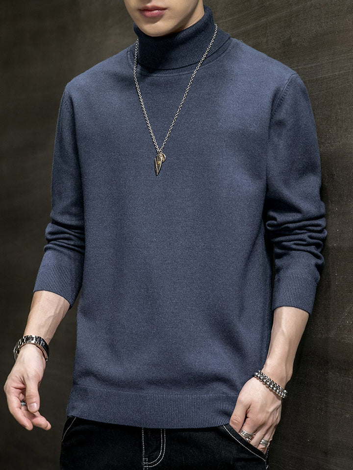 Herren Modischer Rollkragenpullover aus weichem Material Echoarchiv