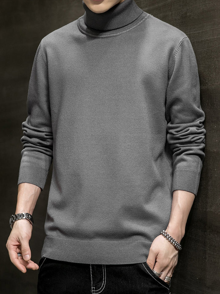Herren Modischer Rollkragenpullover aus weichem Material Echoarchiv