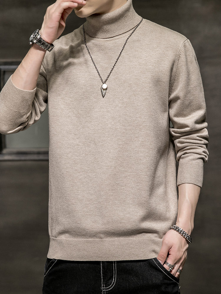 Herren Modischer Rollkragenpullover aus weichem Material Echoarchiv