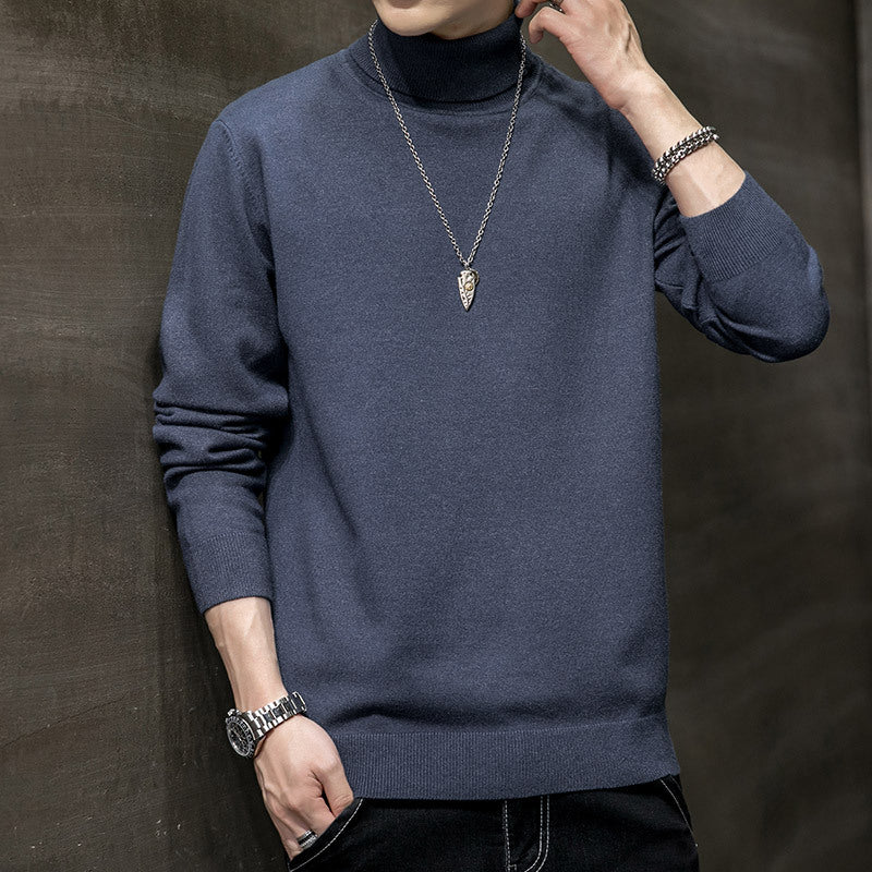 Herren Modischer Rollkragenpullover aus weichem Material Echoarchiv