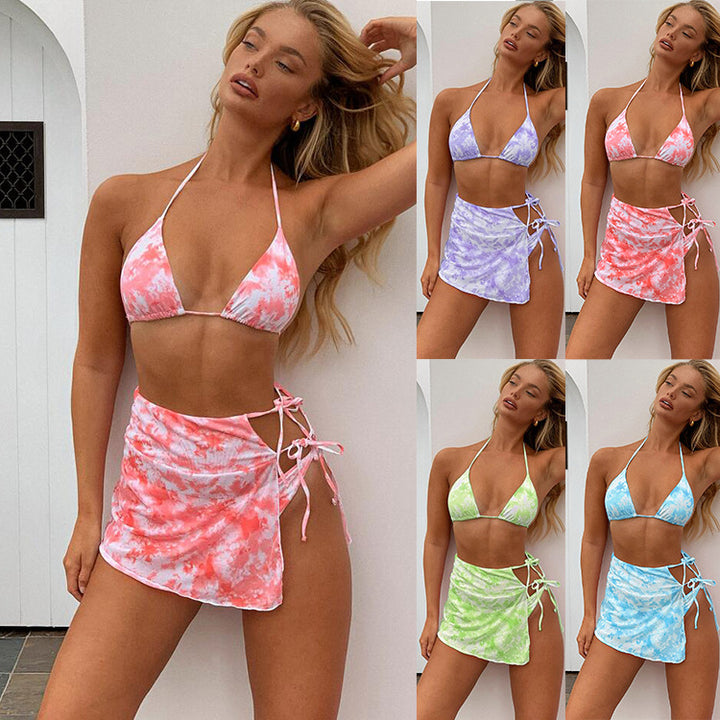 Damen Bikiniset mit verstellbarem Oberteil und luxuriösem Wickelrock Echo Archiv