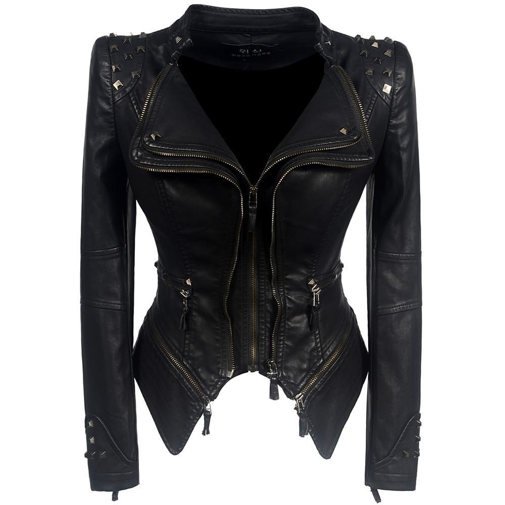 Echoarchiv | Bikerjacke für Damen Schlanke Passform