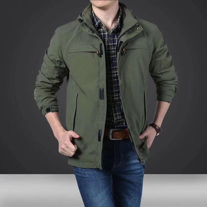 Herren leichte technische Fieldjacke mit Mehrzwecktaschen und verstellbarem Saum Echo Archiv