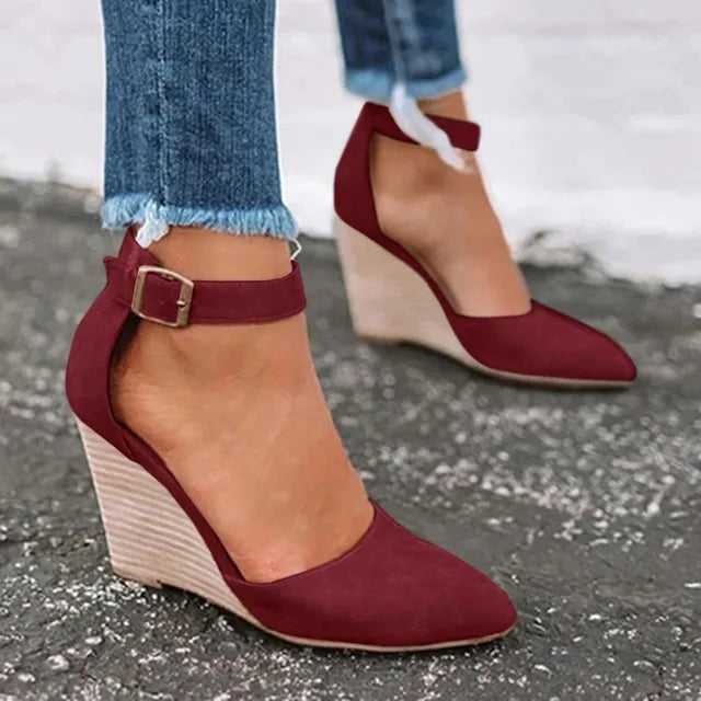 Marineblaue DamenWedges Echoarchiv