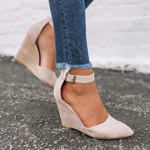 Marineblaue DamenWedges Echoarchiv