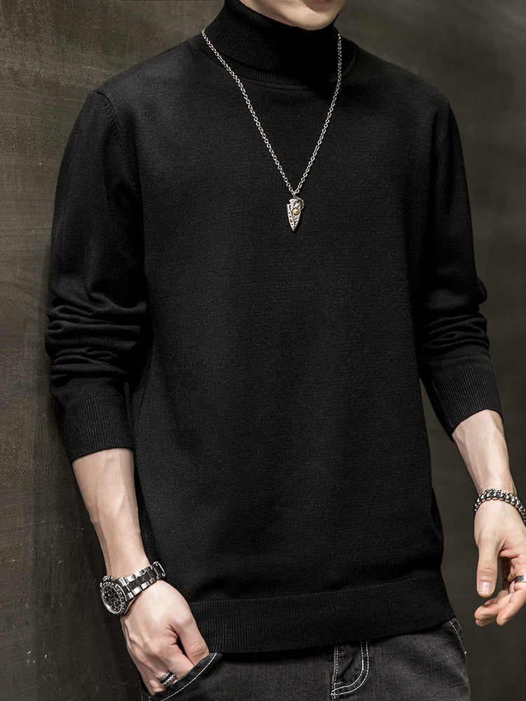 Herren Modischer Rollkragenpullover aus weichem Material Echoarchiv