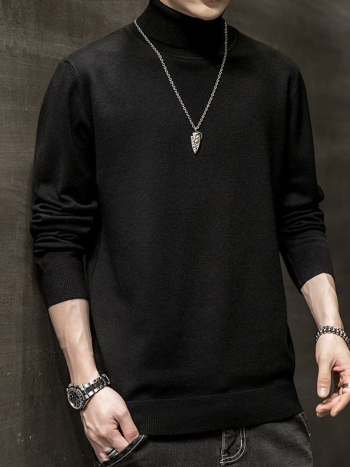 Herren Modischer Rollkragenpullover aus weichem Material Echoarchiv