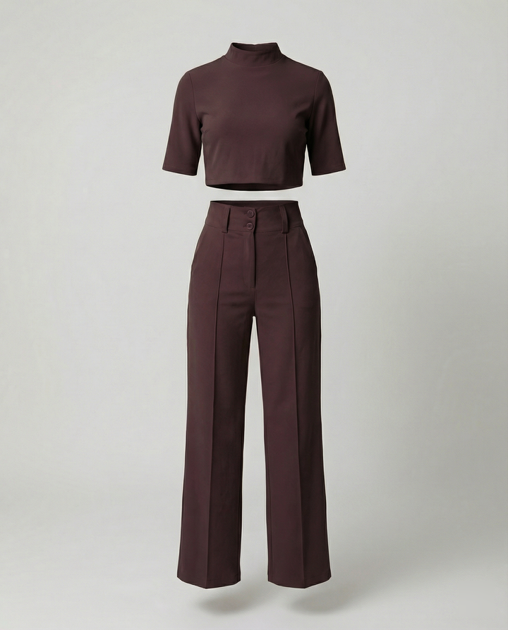 Echoarchiv | Eleganz Tailliertes Herbst-Hosenset für Stilvolle Looks
