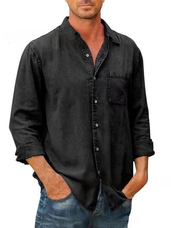 Herren-Denim-Hemd