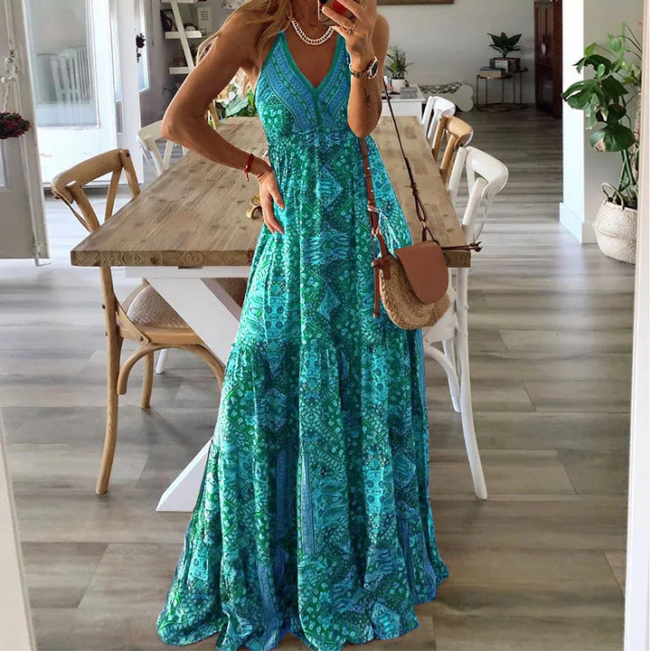 bedrucktes Sommer-Maxikleid - Aiah