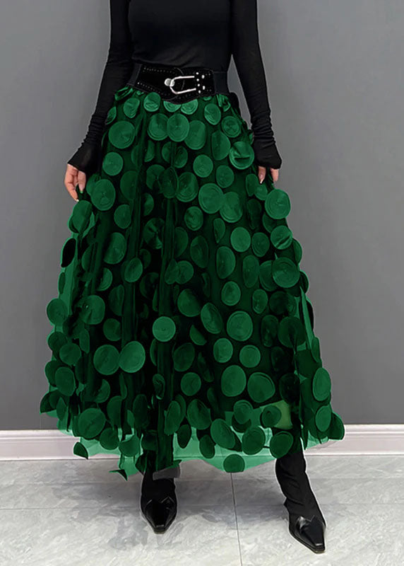 Schicker Damen Rock aus Polka Dot & Tüll-Patchwork | Echoarchiv