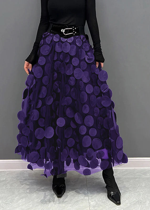 Schicker Damen Rock aus Polka Dot & Tüll-Patchwork | Echoarchiv