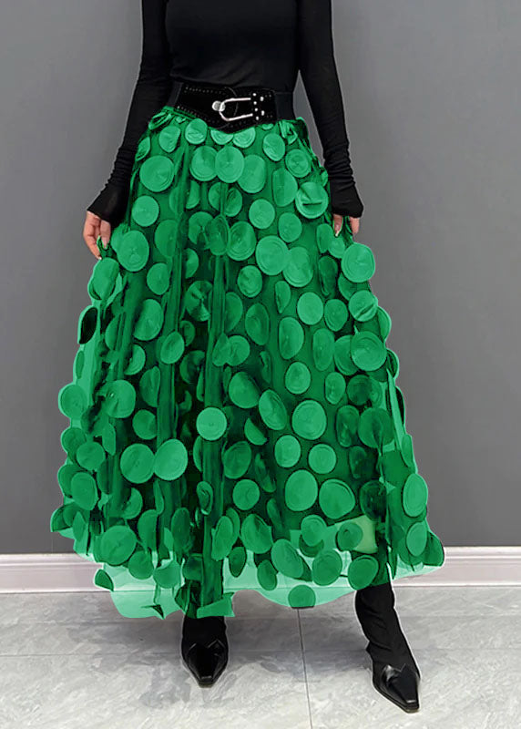 Schicker Damen Rock aus Polka Dot & Tüll-Patchwork | Echoarchiv