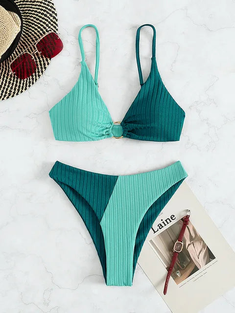 Echoarchiv | Echoarchiv | Push-Up-Bikini-Set mit Hoher Taille für Damen