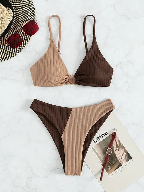 Echoarchiv | Echoarchiv | Push-Up-Bikini-Set mit Hoher Taille für Damen