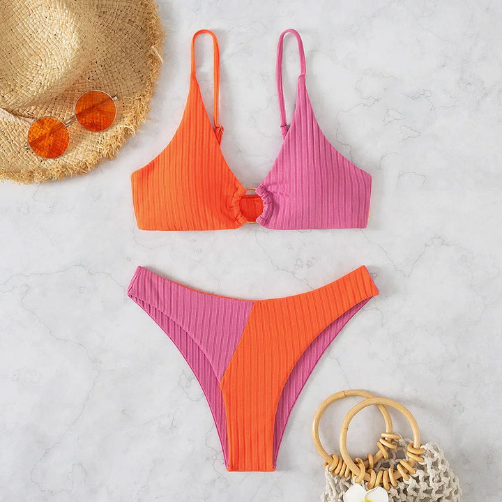 Push-Up-Bikini-Set mit Hoher Taille für Damen – Maréssa