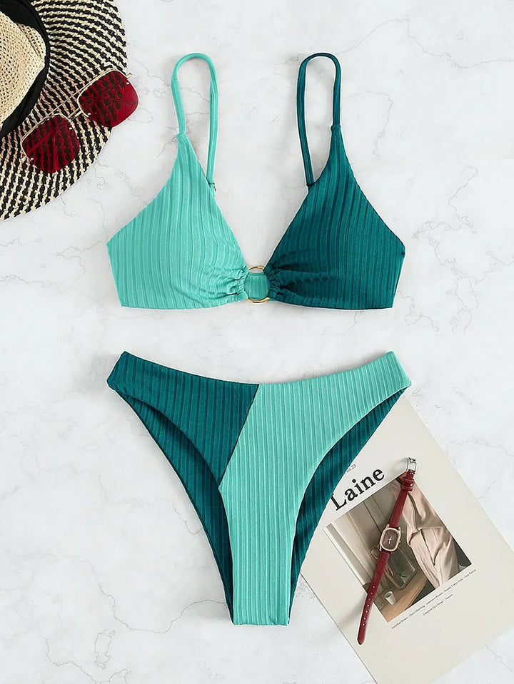 Echoarchiv | Echoarchiv | Push-Up-Bikini-Set mit Hoher Taille für Damen