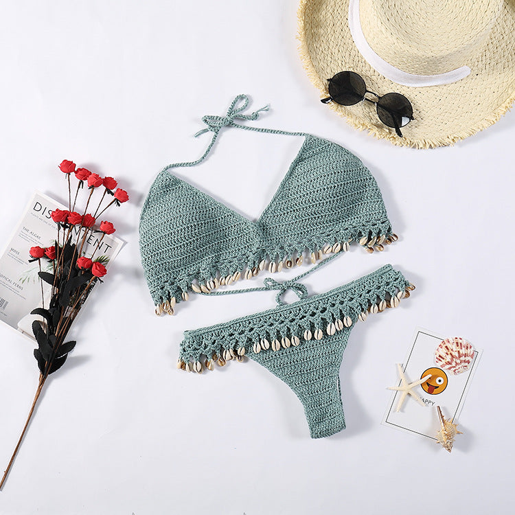 Damen Häkel-Bikini-Set mit Muscheldetails Echo Archiv