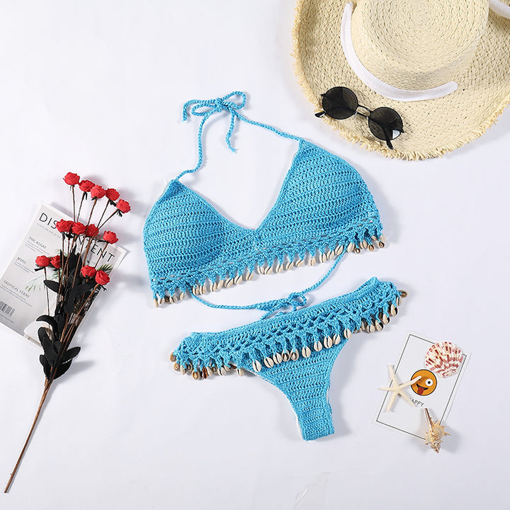 Damen Häkel-Bikini-Set mit Muscheldetails Echo Archiv